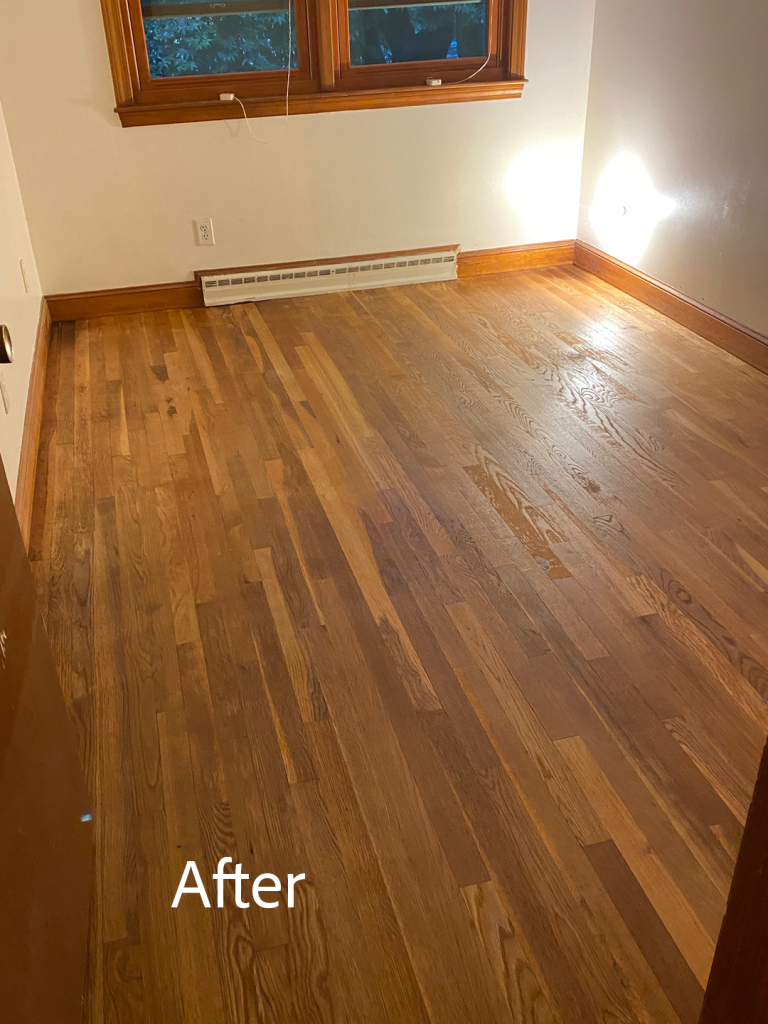 After - Wood Floors Refinished - Bedroom
