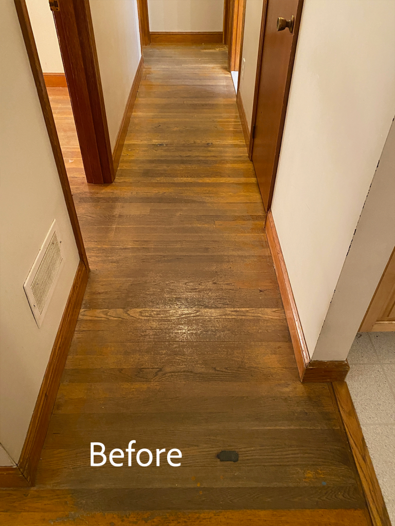 Before Wood Floor Refinish