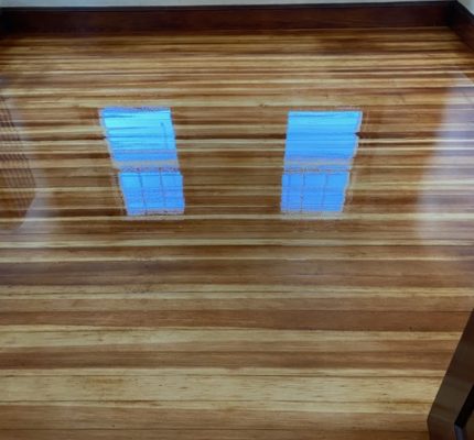Sanded and refinished pine wood floors In Watertown, MA