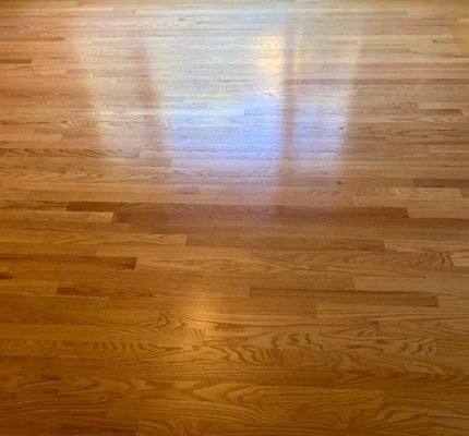 Resurfaced a warped wood floor in Harvard, MA.