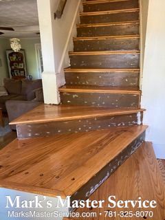Refinished stairs in Chelmsford MA