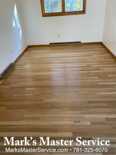 Wood floor sanded and refinished in a Water based polyurethane in Chelmsford