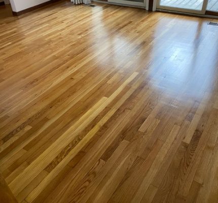 Wood floors stripped down and refinished in Lexington