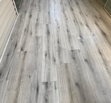 Client in Wellesley needed to install a new Luxury Vinyl Plank floor in their 3 season porch.