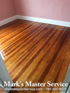 Refinished an apartment wood floor in Medford MA
