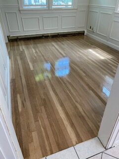Modern Water Base Poly finished floors in Burlington, MA