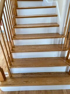 Refinished Wood Stairs in Bedford, MA