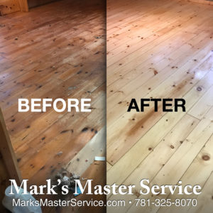 Wood floor sanding and refinishing in Harvard, MA by Mark's Mater Service